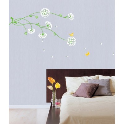 STICKER DANDELION & YELLOW BUTTERFLIES DK-0026 STICKER DANDELION & YELLOW BUTTERFLIES DK-0026
