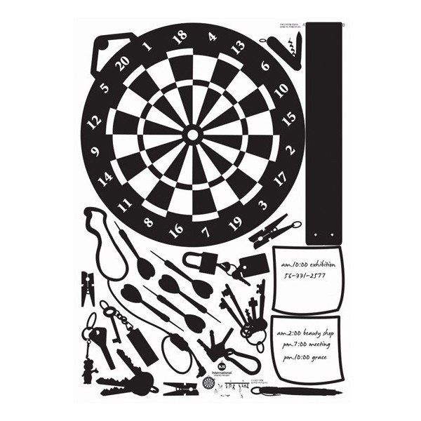STICKER DARTBOARD & KEY HOLDER DK-0037