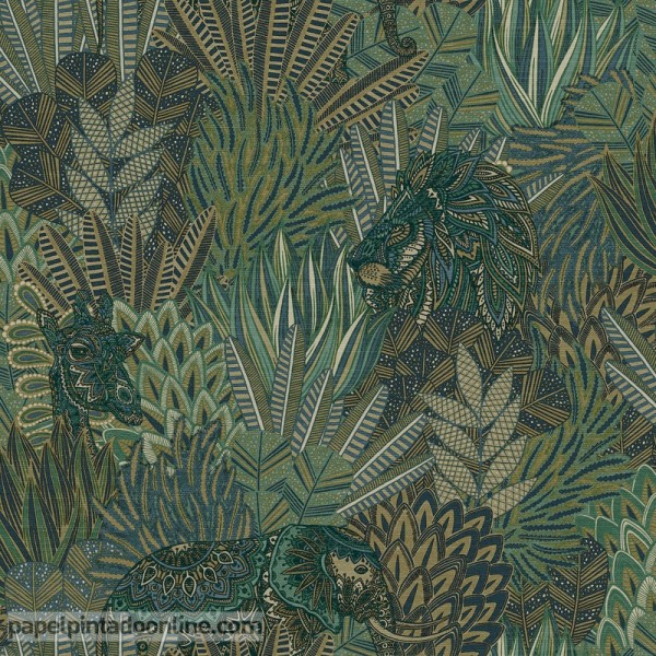 paper pintat sabana africana verda , natura amb elefants
