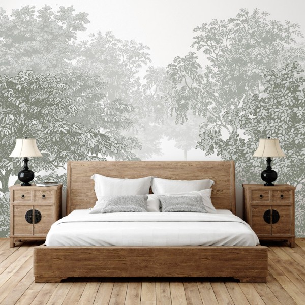 Mural arboles Vintage Verde 752-032