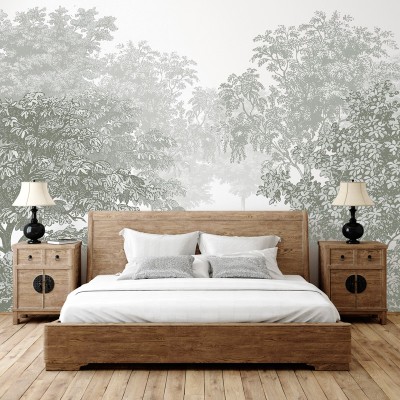 Mural arboles Vintage Verde 752-032
