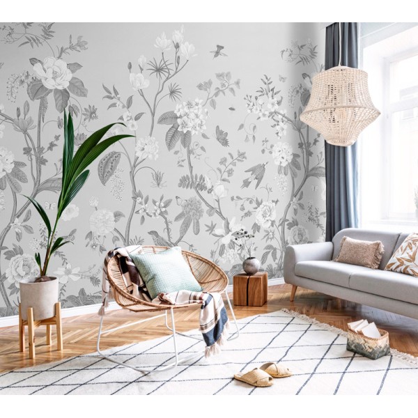 Mural Essentials Chinoiserie Cinza 752-033
