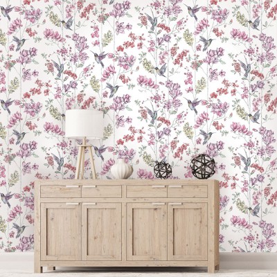 papel pintado pájaros botánica imaginarim referencia 12390