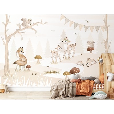 Mural infantil da Floresta Mágica VCBM-057