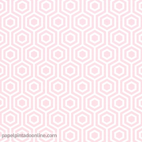 Papel de parede geometrico rosa 944