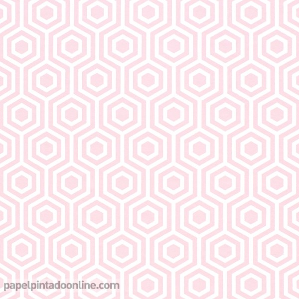 Papel de parede geometrico rosa 944