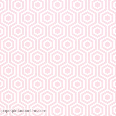 Papel pintado geométrico rosa 944