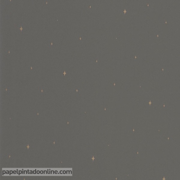 Papel pintado estrellas doradas fondo oscuro LA FÔRET FRT_10296_99_83