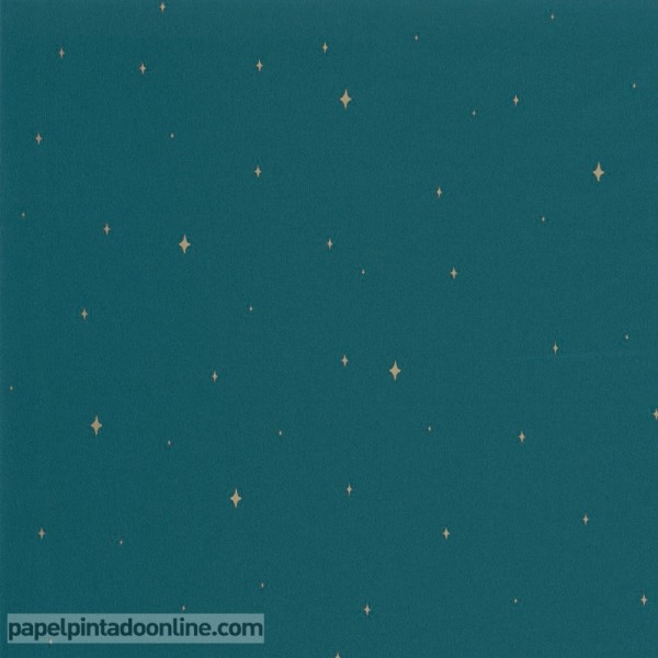 Papel pintado estrellas doradas LA FÔRET FRT_10296_66_45
