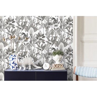 paper pintat amb fulles tropicals color platejat 2