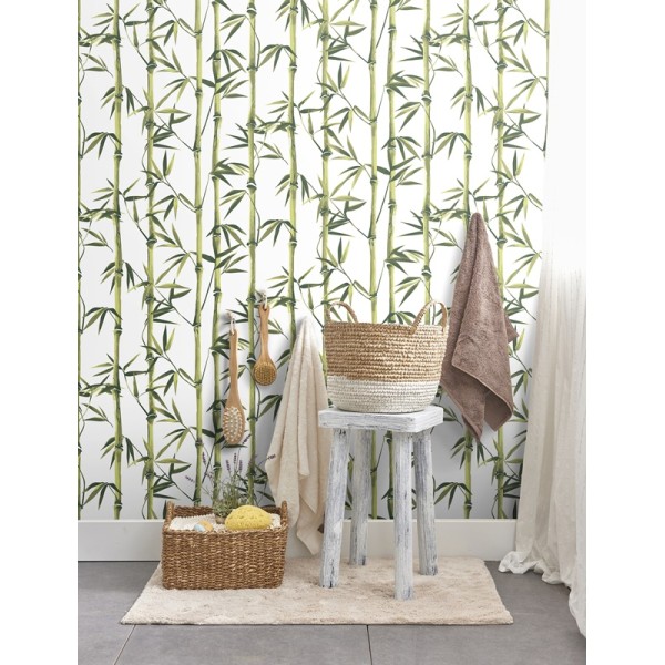 Papel de parede BAMBU verde 187 Papel de parede BAMBU verde 187