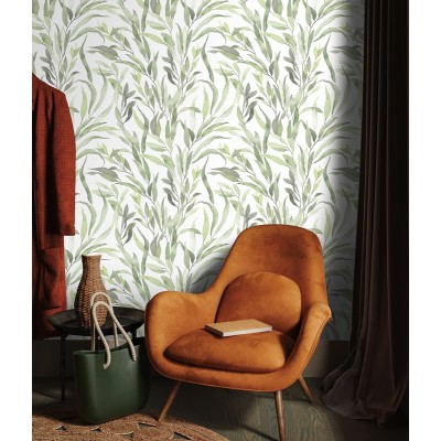 Papel pintado AMAZONIA hojas verdes 178