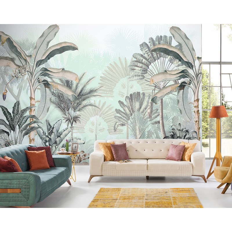 mural tropical decoración pared