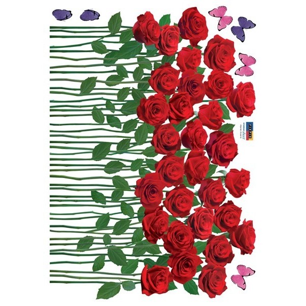 STICKER ROSE BUTTERFLY FLOWER BED DP-08179