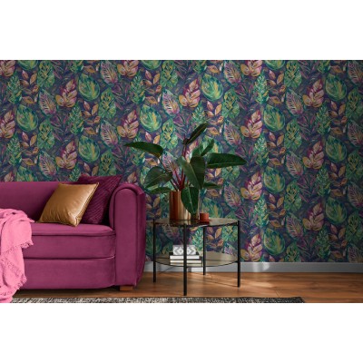 paper pintat vinilic amb fulles multicolor patagonia 36112 2