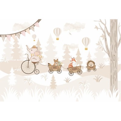 Mural Infantil Um Dia de Acampamento personalizável VCDC-073 Mural Infantil Um Dia de Acampamento personalizável VCDC-073