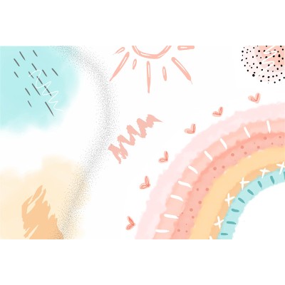 Mural infantil arc iris