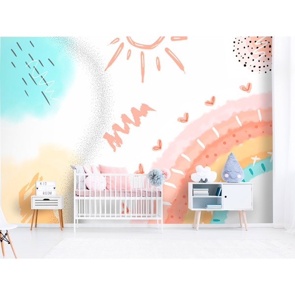 Mural Infantil arco-íris Mural Infantil arco-íris
