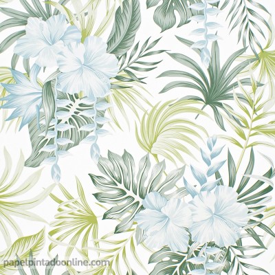 Papel de parede FLORES TROPICAIS 223 Papel de parede FLORES TROPICAIS 223