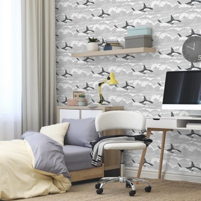 papel pintado tiburón gris 232