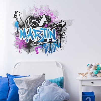 Vinil Graffiti Wall GRF001 BLAU 2