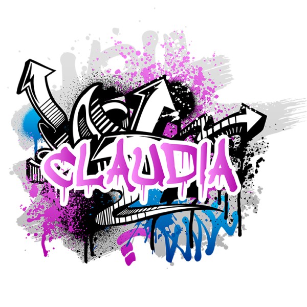 Vinilo Graffiti Pared Juvenil GRF001C Violeta