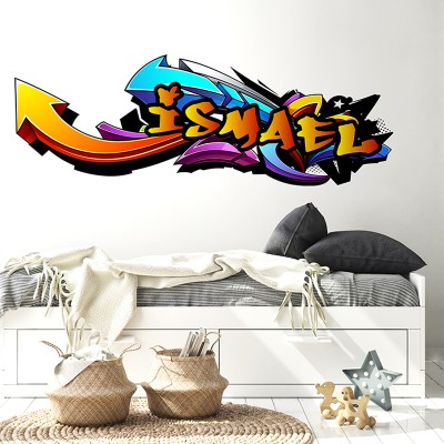 Vinilo Graffiti Pared Juvenil GRF003A Amarillo 2