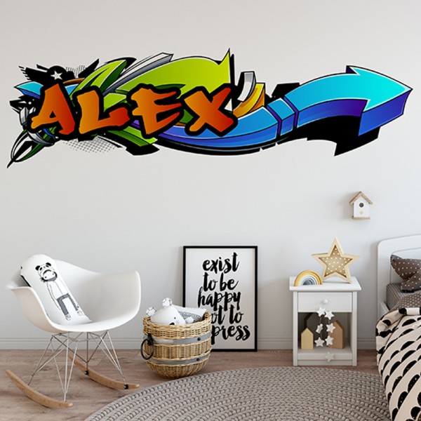 Vinilo Graffiti Pared Juvenil GRF004A Naranja Vinilo Graffiti Pared Juvenil GRF004A Naranja