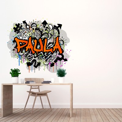 Vinil Graffiti Paret Juvenil GRF005B Taronja 2