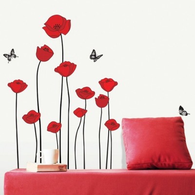STICKER RED POPPIES DS-08218
