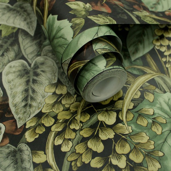 Papel pintado con hojas verdes Cascading Gardens 91363 Papel pintado con hojas verdes Cascading Gardens 91363