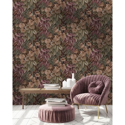 Papel de parede com folhas de outono CASCADING GARDENS 91360 2