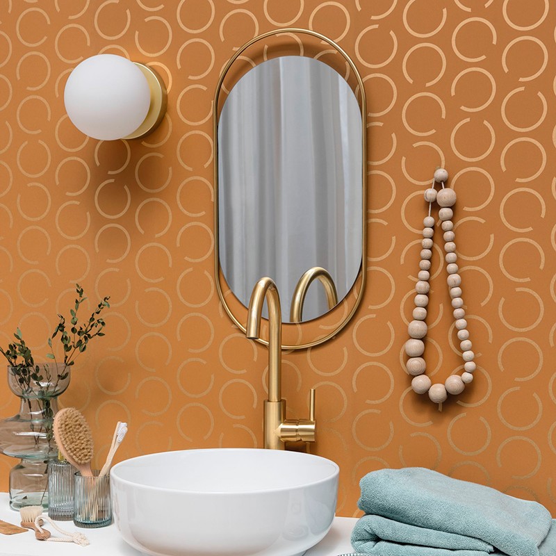 Papel pintado baño retro