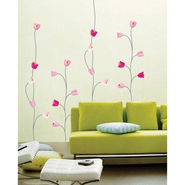 STICKER PINK TULIPS DS-08225