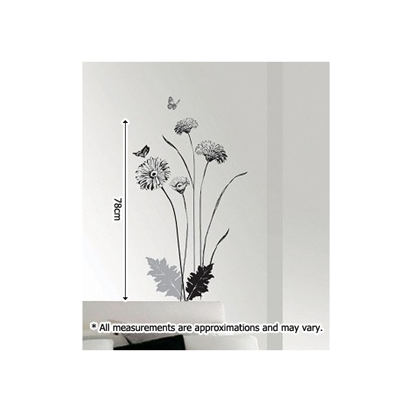 STICKER INK SKETCHED FLOWER DS-08228 STICKER INK SKETCHED FLOWER DS-08228