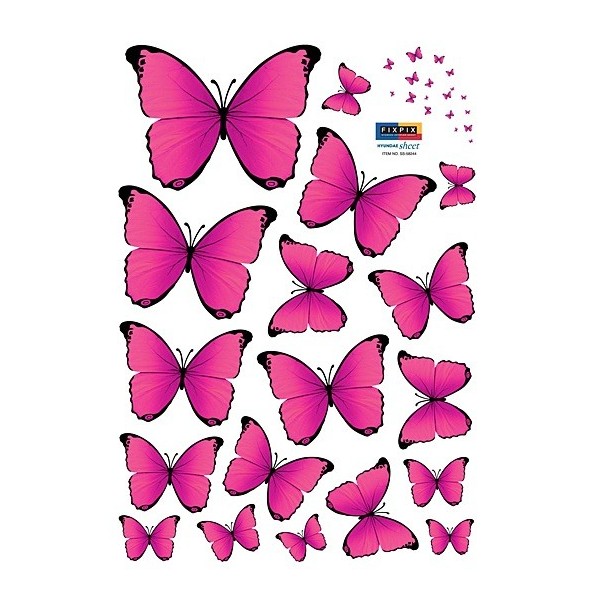 STICKER PINK BUTTERFLIES DS-08244