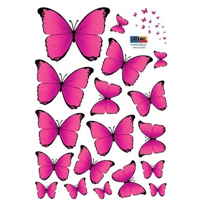 STICKER PINK BUTTERFLIES DS-08244