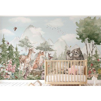 Mural Infantil Floresta Animada ANIM501 2