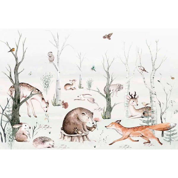 Mural Infantil Floresta de Inverno ANIM503