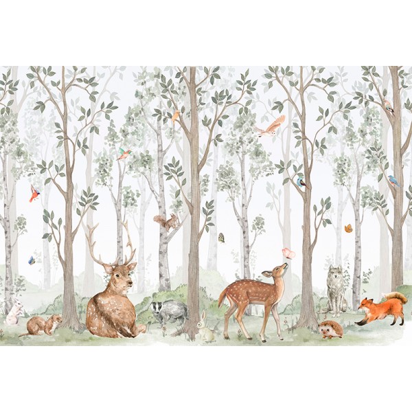 Mural Infantil Floresta de Primavera ANIM508