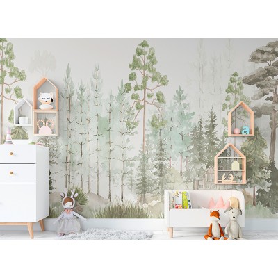Mural Infantil Casinha no Bosque ANIM510 2
