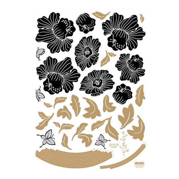 STICKER WHITE FLOWER DV-08604