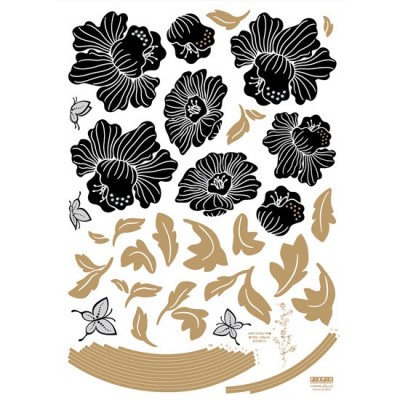 STICKER WHITE FLOWER DV-08604