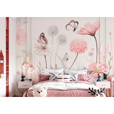 Mural Infantil Flores Fantasia ANIM516