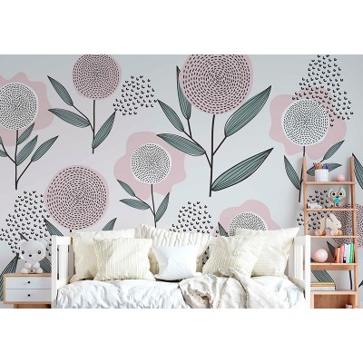 Mural Infantil Grandes Flores ANIM518 2