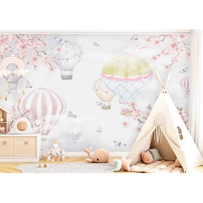 Mural Infantil Balões e Flores ANIM520 2