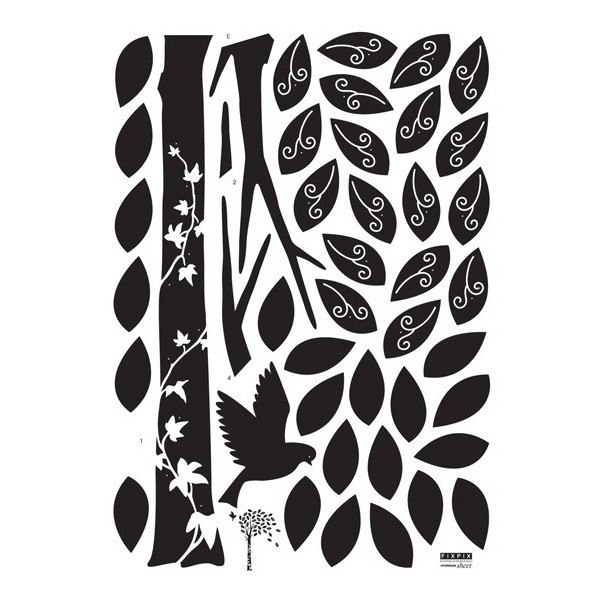 STICKER BLACK TREE DV-08605