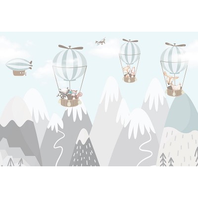 Mural Infantil Globus a les Muntanyes ANIM530 Mural Infantil Globus a les Muntanyes ANIM530