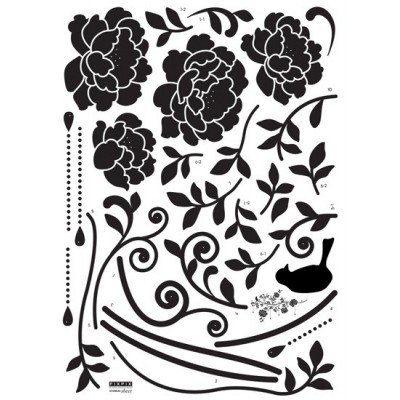 STICKER BLACK ROSES DV-08609