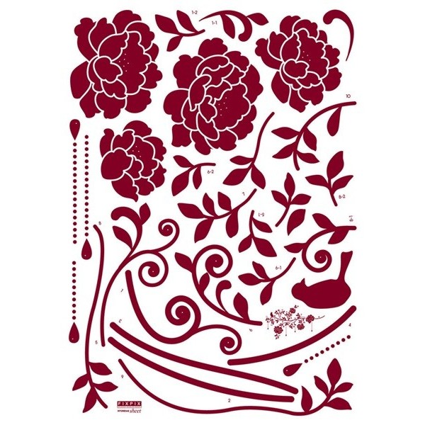 STICKER WINE COLOUR ROSES DV-08610 STICKER WINE COLOUR ROSES DV-08610